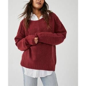 Free People We The Free Care Eastwood Tunic Sweater | Rhubarb | Size XS